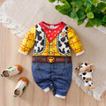0-24 meses recién nacidos ropa de bebé enterizo de dibujos animados, anime, manga larga, pantalones, banquetes, primavera, otoño, moda, ropa de neón