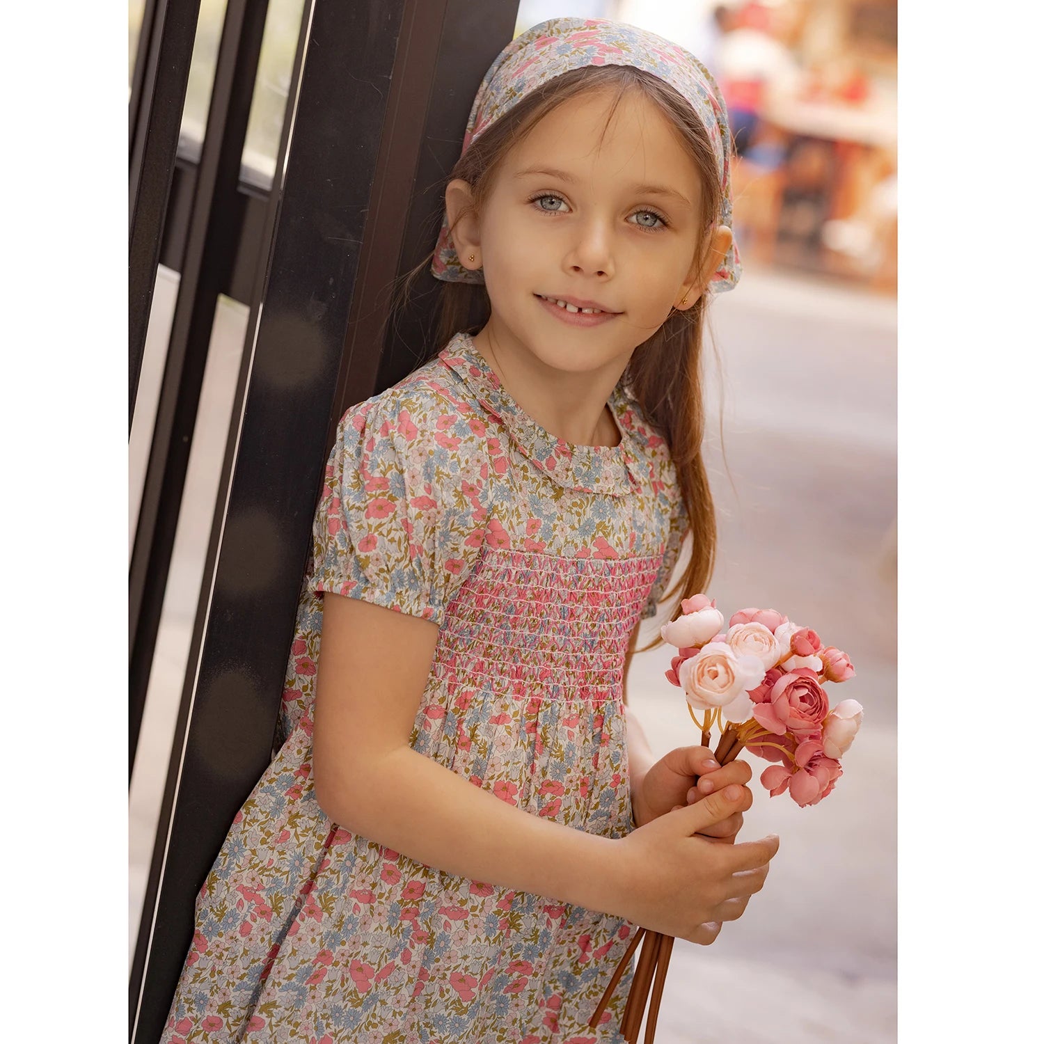 AP Chelsea Bloom Collection  SS26 Floral Smocking Dress Baby Girls Overalls Set Brothers Sisters Family Matching Embroidery Knit
