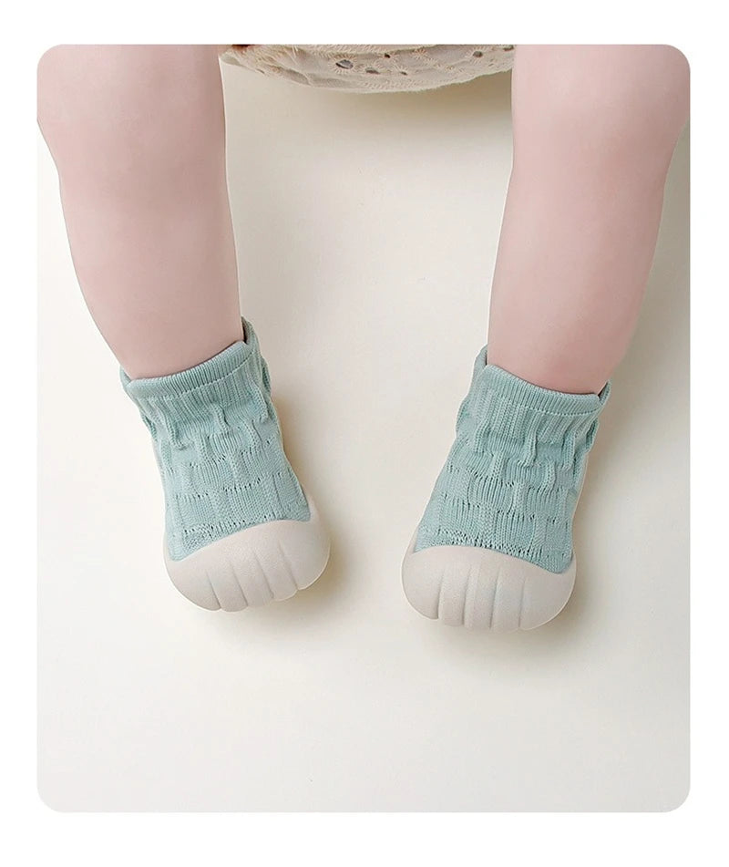 Spring Autumn Baby Boys Girls High Top Walking Shoes Kids Sneakers Child Soft Sole Anti Slip Knitted Infant Newborn Socks Shoes