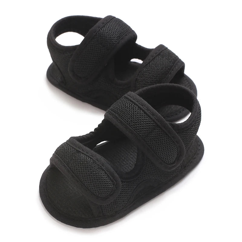 0-18M Baby Walking Sandals - Breathable Anti-Slip Soft Sole Shoes for Newborn Boys & Girls, Summer Infant First Walkers