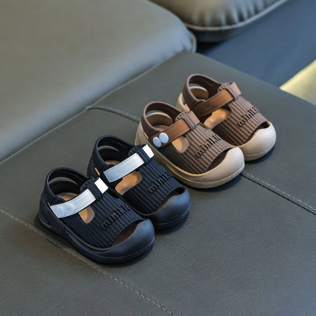 Baby Sandals Cheap Summer Beach Shoes Toddler Sandals Soft Breathable PVC Little Boys Girls Close-toed Sandals For Baby