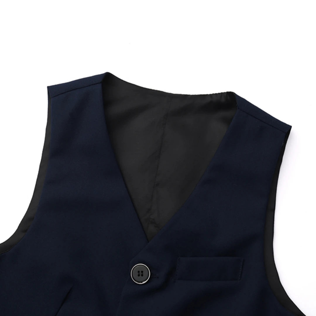 Kinderuniform für Jungen Mädchen Weste 4-teiliges Langarm-Herbst-Schulkleidungsset Teenager Preppy Stil Tägliches Modekleid