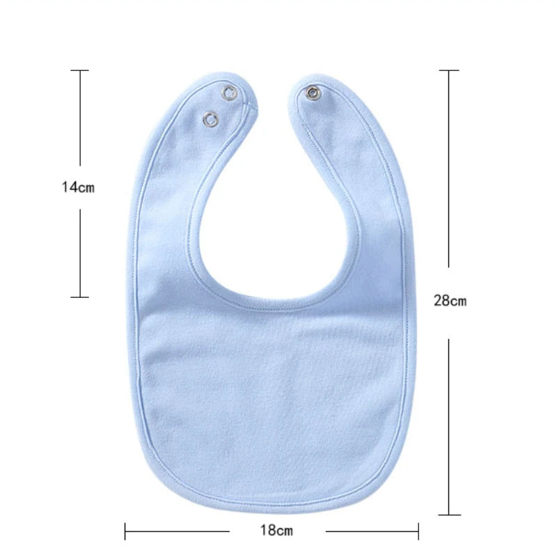 Baby Bibs Saliva Towel Stuff for Babies Solid Color Cotton Bib Boys Girls Burp Cloths Newborn Care Necessity Accessories Soft