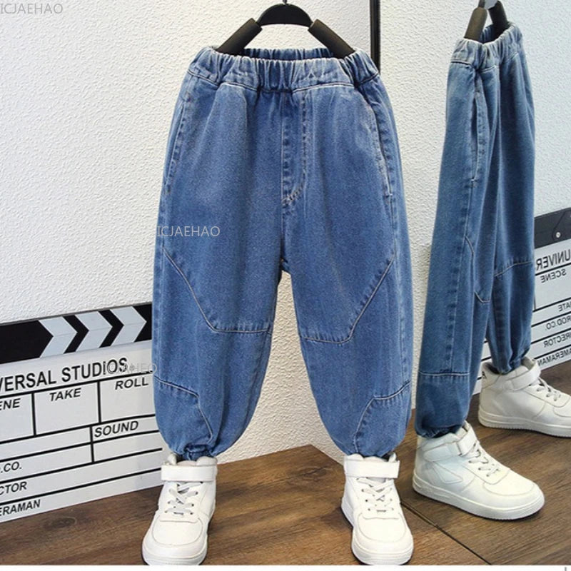 Boys Denim Set 2 Piece Clothes Kids Trendy Cotton Jacket Pants Suits Outfit Casual Wear Children Clothing Spring Autumn Costume
