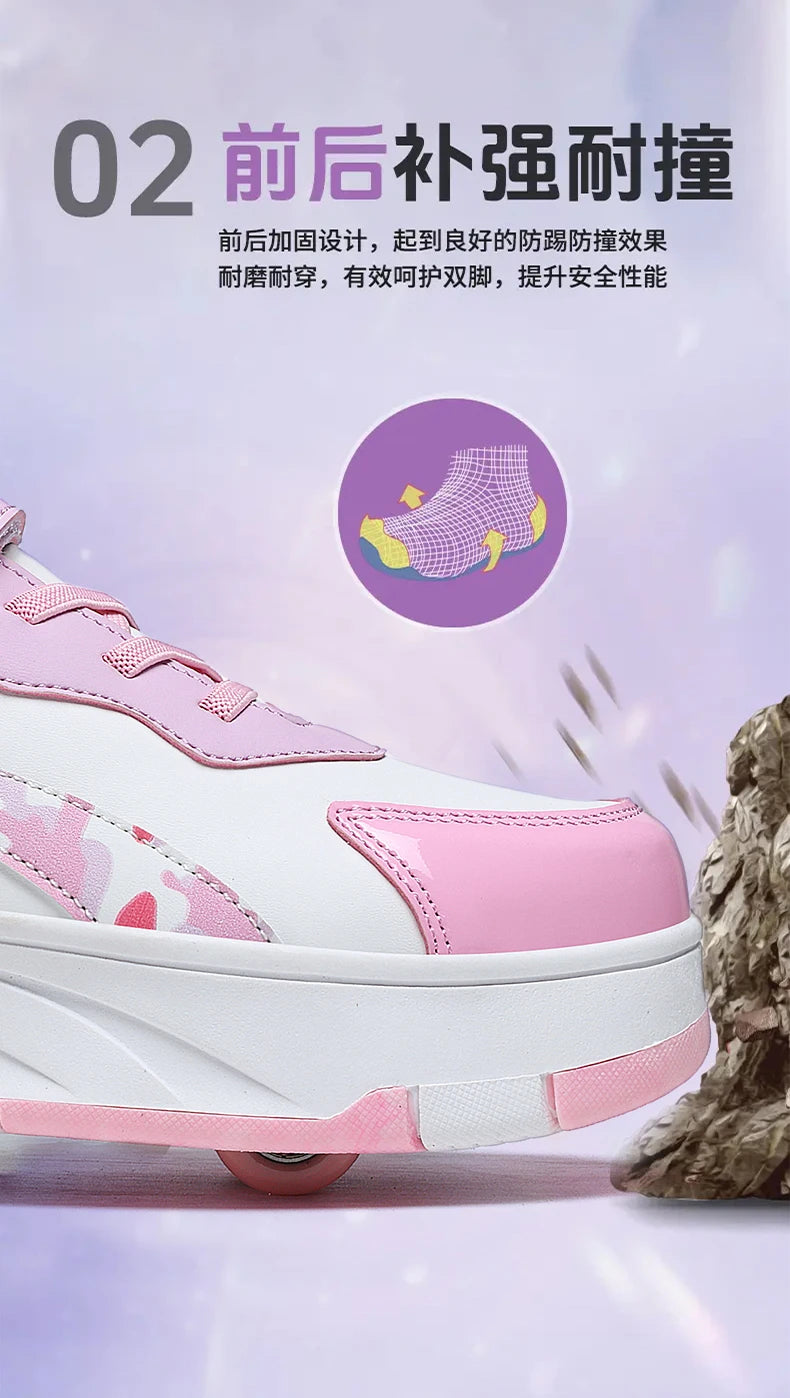 Rollschuh Schuhe Kinder Sneaker mit Rollen Kinder Rollschuhe Mode Outdoor Sportschuhe Mädchen Jungen Geschenke für Kinder