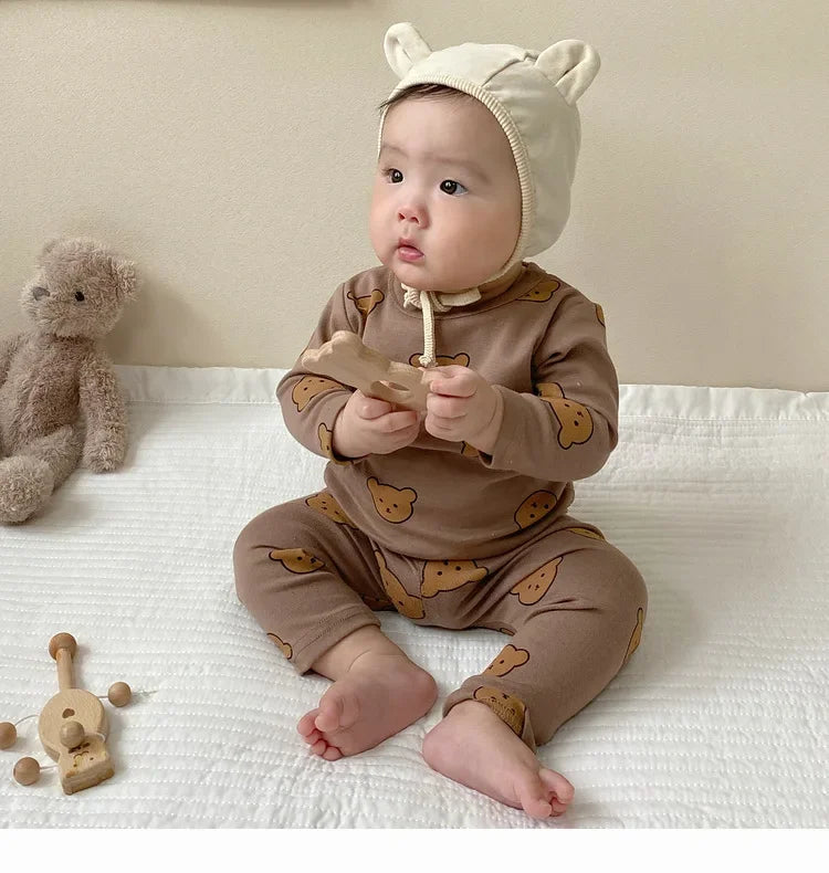 Babykleidung 2-teilige Sets Herbst Winter Baby Schlafanzug Set Unterwäsche Zweiteiler Baumwolle Baby Junge Langarm-Outfit