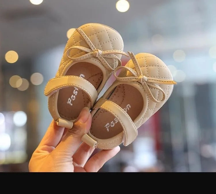 New Summer Toddler Single Shoes Baby Outdoor Learning Shoes Fashionable Girl Baby Bow Dress Shoes Children Non-Slip Casual Shoes