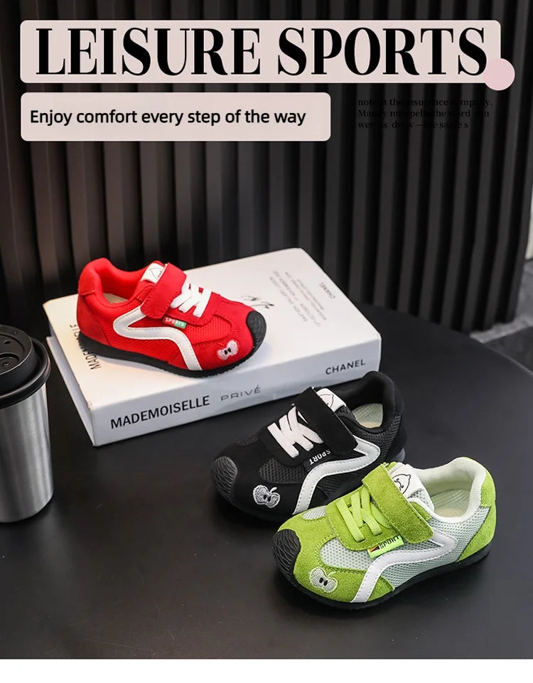 Baby Walking Shoes New Style Girls Retro Style Soft Sole Non Slip Casual Shoes Boys Breathable Versatile Forrest Gump Shoes