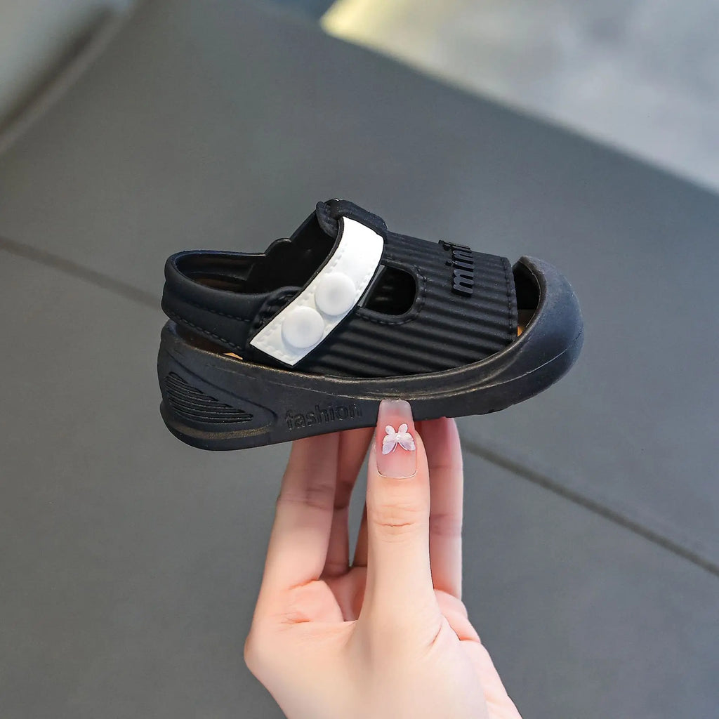 Baby Sandals Cheap Summer Beach Shoes Toddler Sandals Soft Breathable PVC Little Boys Girls Close-toed Sandals For Baby