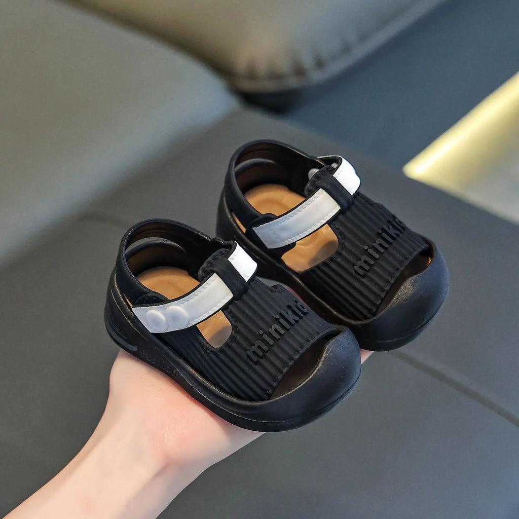 Baby Sandals Cheap Summer Beach Shoes Toddler Sandals Soft Breathable PVC Little Boys Girls Close-toed Sandals For Baby