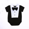 Mameluco de caballero para bebé niña o niño, con camisa, solapa, manga corta, conjunto para recién nacido, mono para bebé o infante