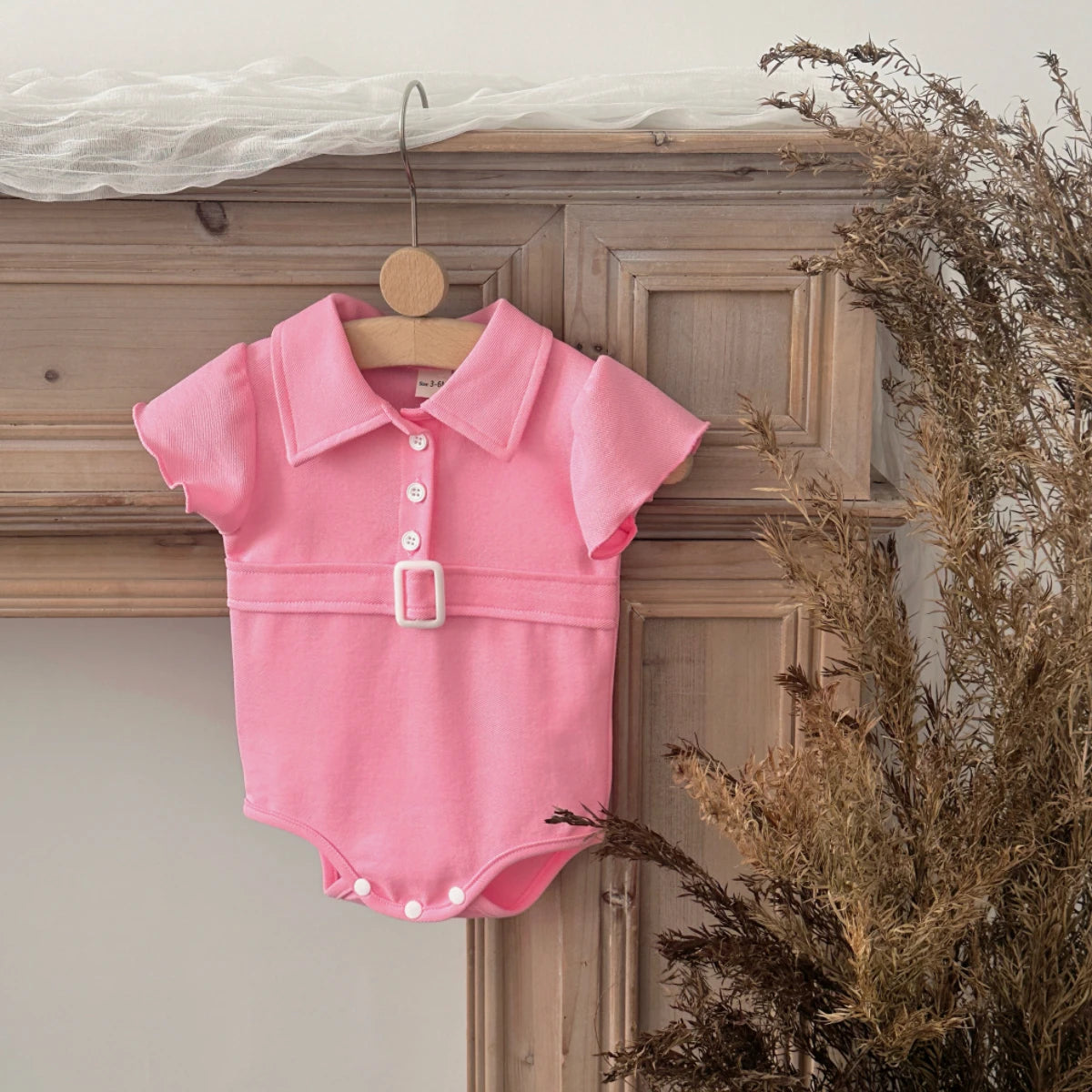 Babykleidung Baby Mädchen Body Sommer Kleidung Einfarbiger Strampler Weicher Freizeit-Overall für Neugeborene Kleidung