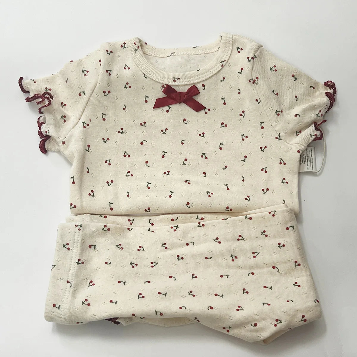 1-6T Kleinkind Baby Mädchen Kleidung Set Sommer 100% Baumwolle Langarm T-Shirt Top Hose Anzug Hauskleidung Stretch 2-teiliges Schlafanzug-Set