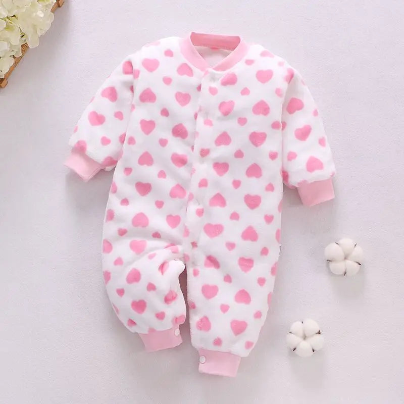 Ropa de Primavera Invierno para Bebé Recién Nacido Chaqueta Infantil para Niñas Mono para Niños Pelele de Franela Suave para Bebé Ropa de Bebé 0-18 Meses