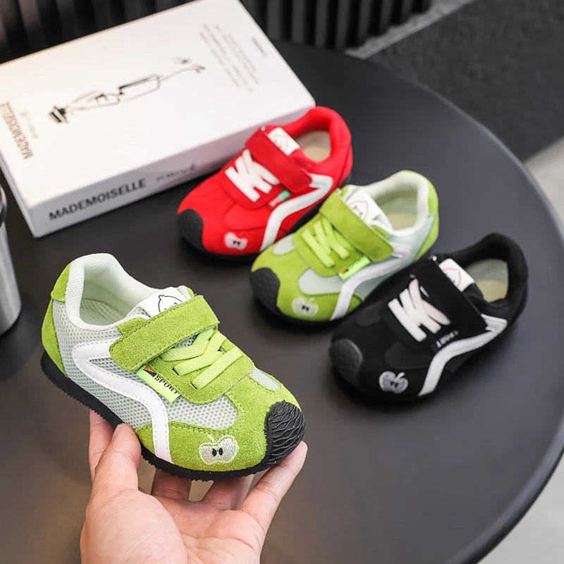 Baby Walking Shoes New Style Girls Retro Style Soft Sole Non Slip Casual Shoes Boys Breathable Versatile Forrest Gump Shoes
