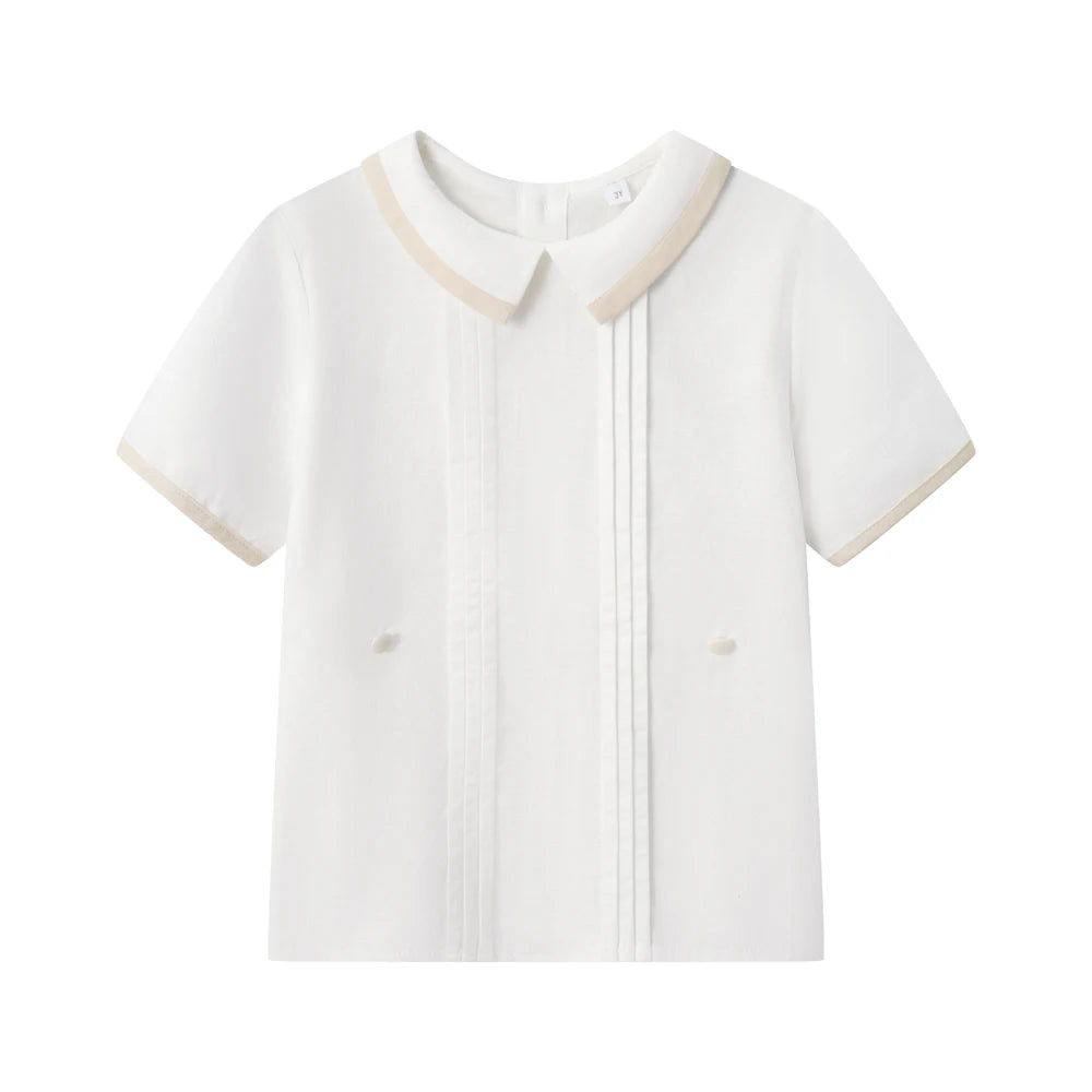 Conjuntos de dos piezas de verano de caballero para niños de 9, 12, 18, 24, 36 meses, ropa de cumpleaños o boda para bebés, de algodón suave