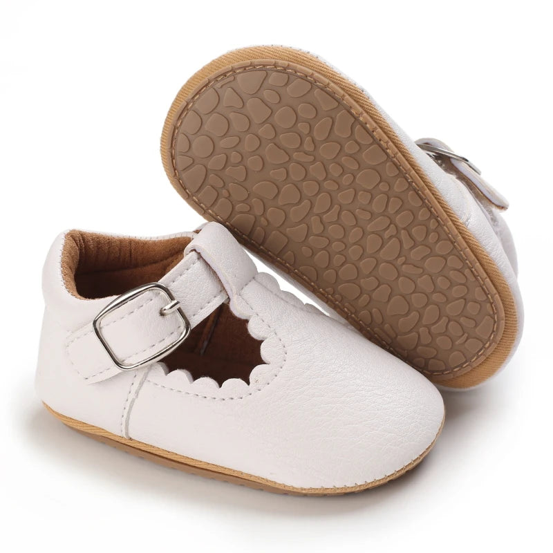 Zapatos de Bebé Clásicos Rayas Cuero Niño Niña Multicolor Suela de Goma Antideslizante Primeros Pasos Mocasines de Bebé