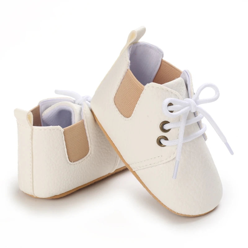 New Baby Shoes Retro Leather Boy Girl Shoes Multicolor Toddler Rubber Sole Anti-slip First Walkers Infant Newborn Moccasins