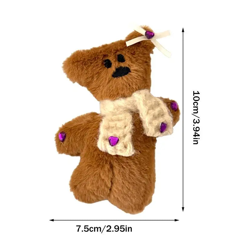 Lindo broche de felpa de osito, pinza de pelo de muñeco de peluche de dibujos animados, pinzas dulces para flequillo lateral, accesorios para el cabello femeninos de otoño e invierno.
