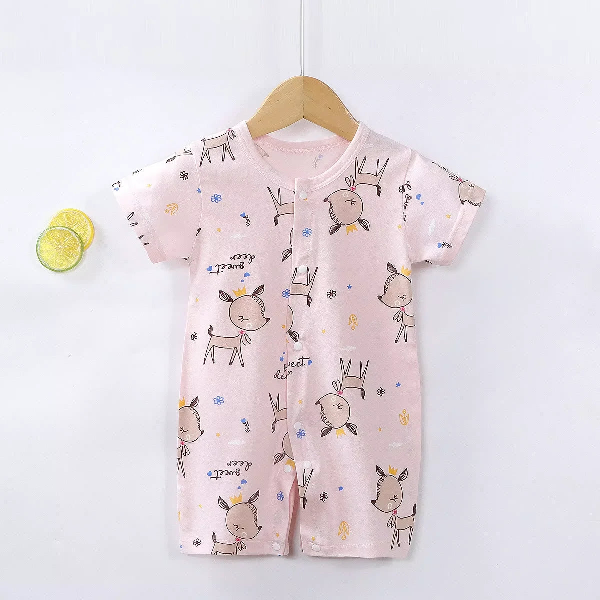 Baby Bodysuit 0-1 Years Cotton Jacquard Snap Closure Crawling Outfit Simple and Trendy Lightweight Romper
