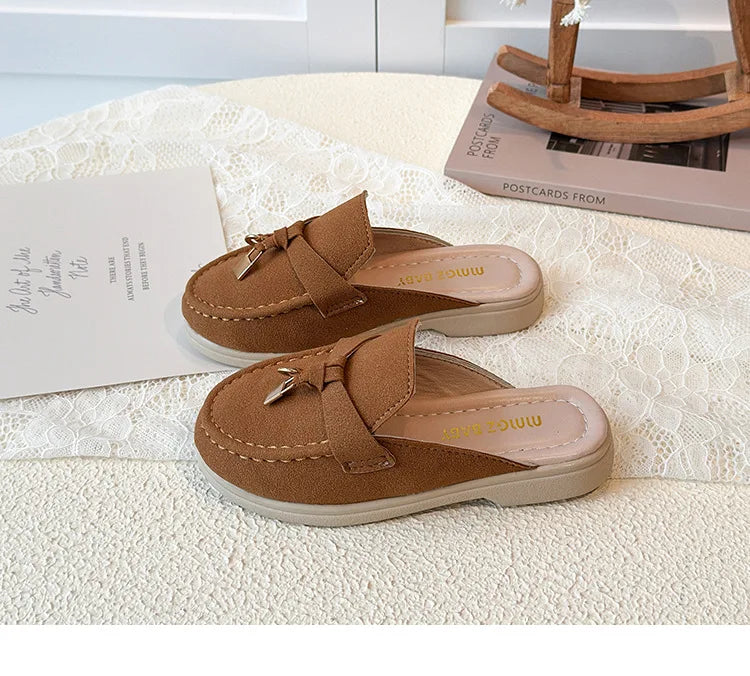 Children Leather Shoes for Girls Boys 2026 Spring Summer New Fashion Korean Style Soft Bottom Anti-slippery Versatile Loafers