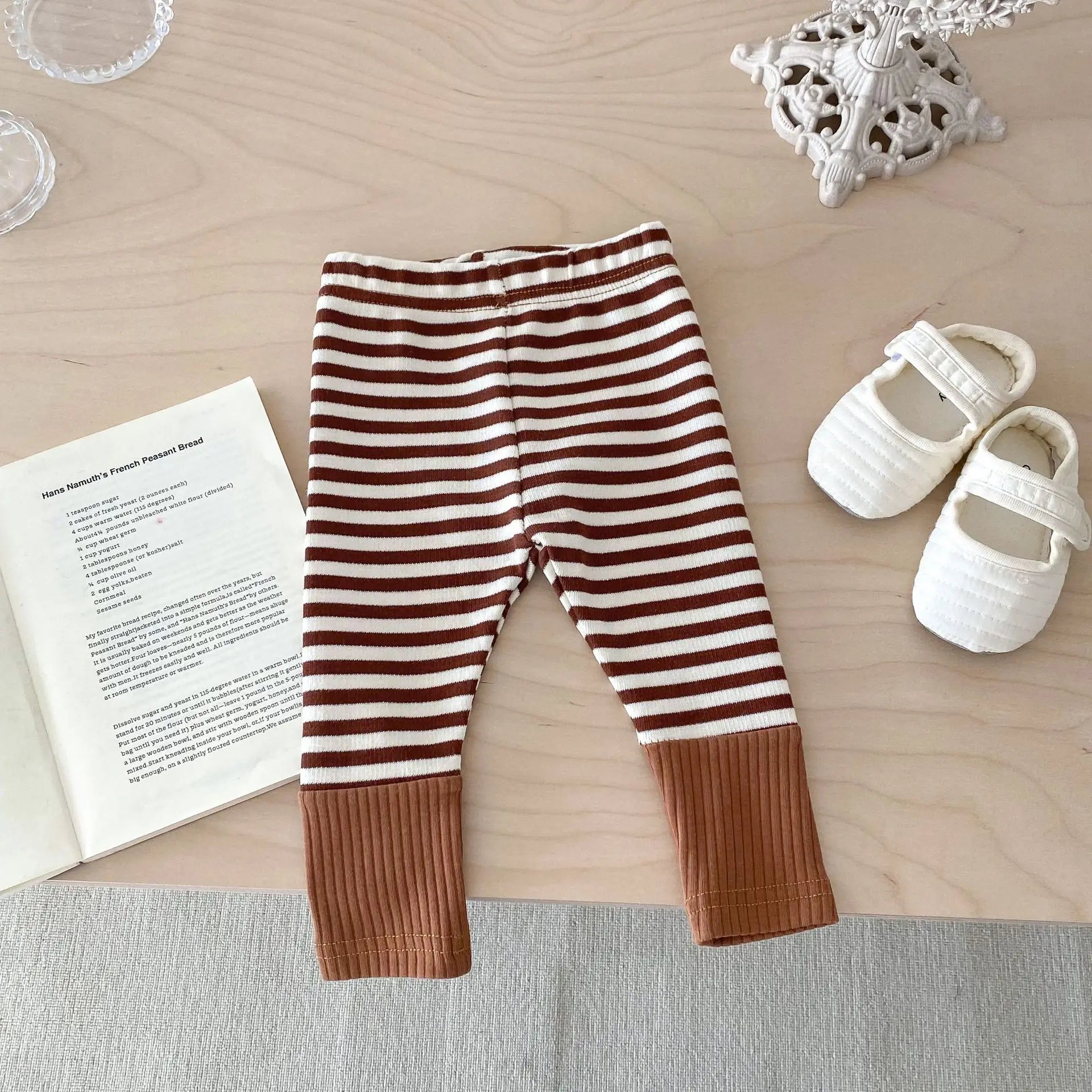 Autumn Newborn Infant Baby Boy Girls Candy Color Leggings Splice Striped Pants Fashion Baby Clothing