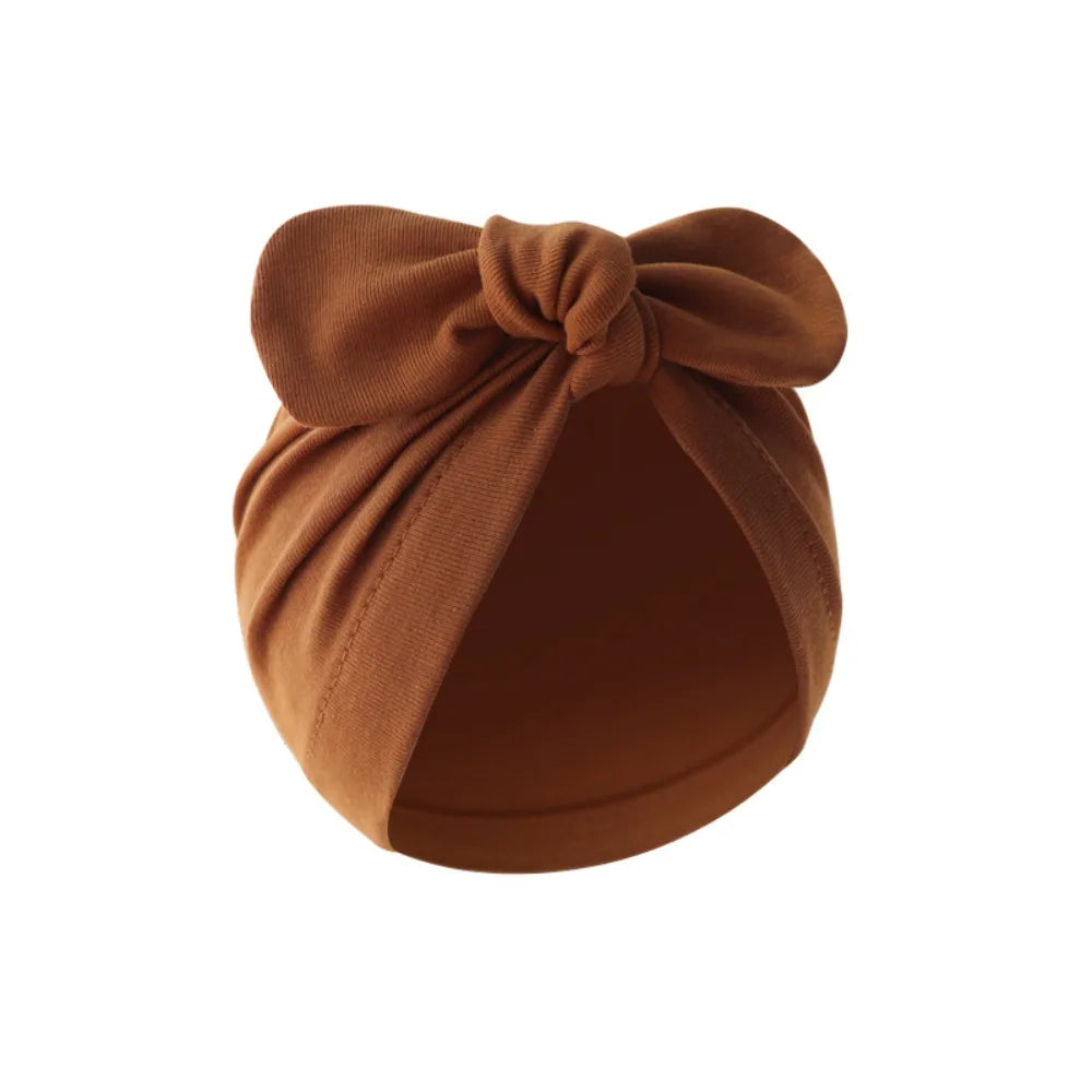 Baby Girls Boys Hat Cute Flower Knot Bunny Ears Hat Cotton Newborn Beanie Caps For Kids Toddler Infant Hair Accessories
