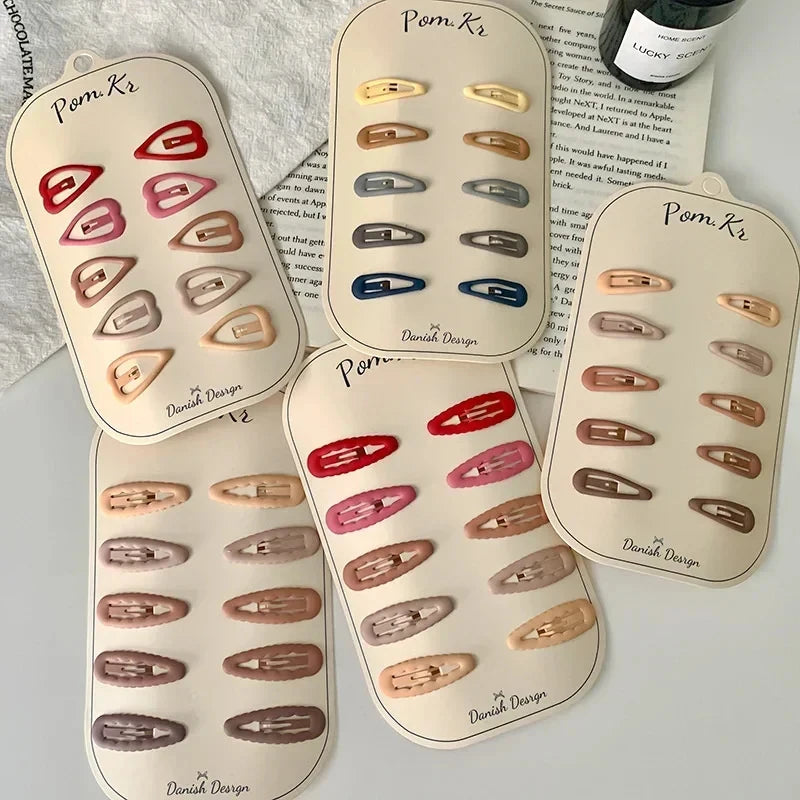 10 Stücke/Set Bunte Haarspangen für Baby Mädchen Glitzer Metall Haarspange BB Clip Haarnadel Kopfbedeckung Säugling Kinder Haarspangen Zubehör