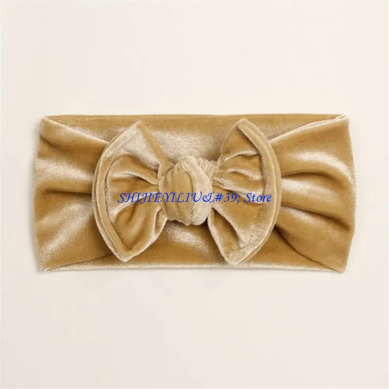 E21F Baby Headband Bows For Baby Girl Headbands Elastic Nylon Newborn Hair Turban