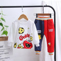 Conjuntos de ropa nuevos para niños, primavera otoño, chándales de dibujos animados para niños, trajes para niños, camiseta de manga larga + conjunto de pantalones de 0 a 5 años