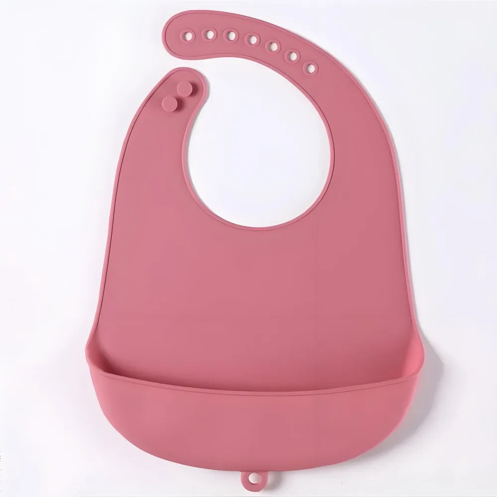 Baby Bib Adjustable Waterproof Bibs Babies Soft Edible Silicone Newborn Saliva Dripping Towel Drooling Children Scarf BPA Free