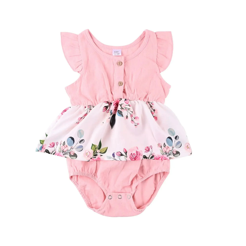 Mother Daughter Macthing Dresses Family Set Flower Mom Mum Baby Mommy and Me Clothes Fashion Cotton Dress Women Girls Outfits