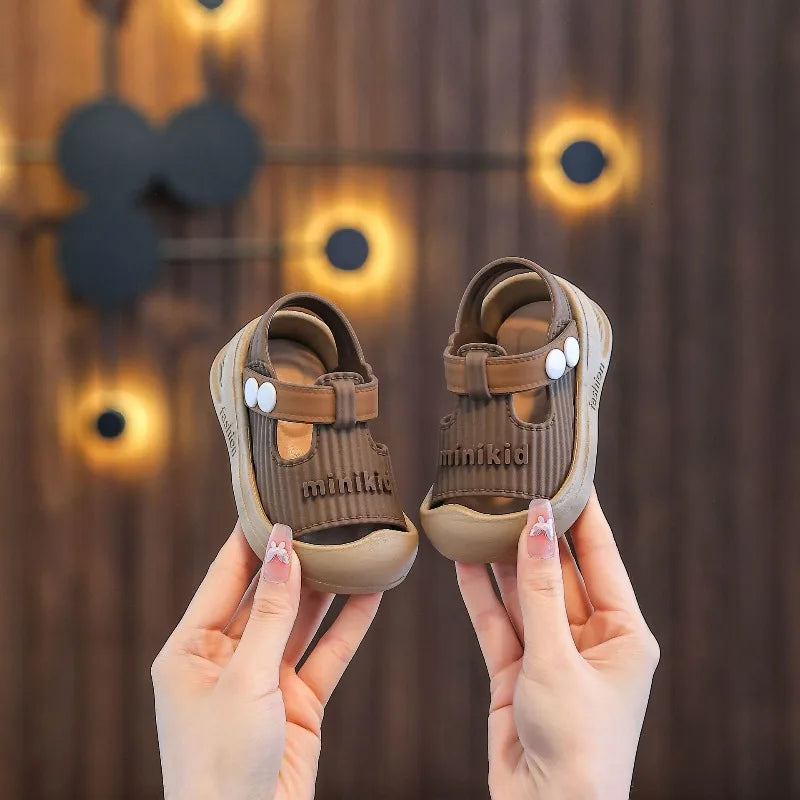Baby Sandals Cheap Summer Beach Shoes Toddler Sandals Soft Breathable PVC Little Boys Girls Close-toed Sandals For Baby