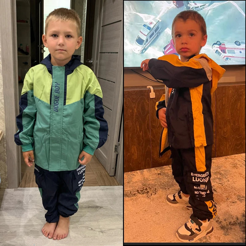 Ropa de invierno para niños, conjunto de ropa de bebé estilo coreano, abrigo para bebé, conjuntos de ropa para niños de 2 a 7 años