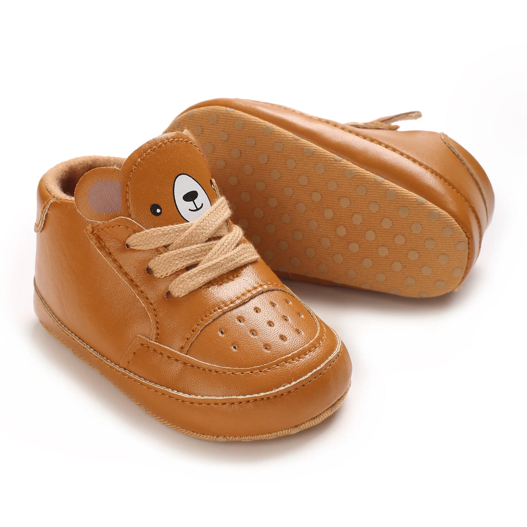Süße Cartoon-Babyschuhe für Frühling und Herbst 0-18M Neugeborene Jungen und Mädchen rutschfeste Lauflernschuhe weiche Sohlen Sportschuhe