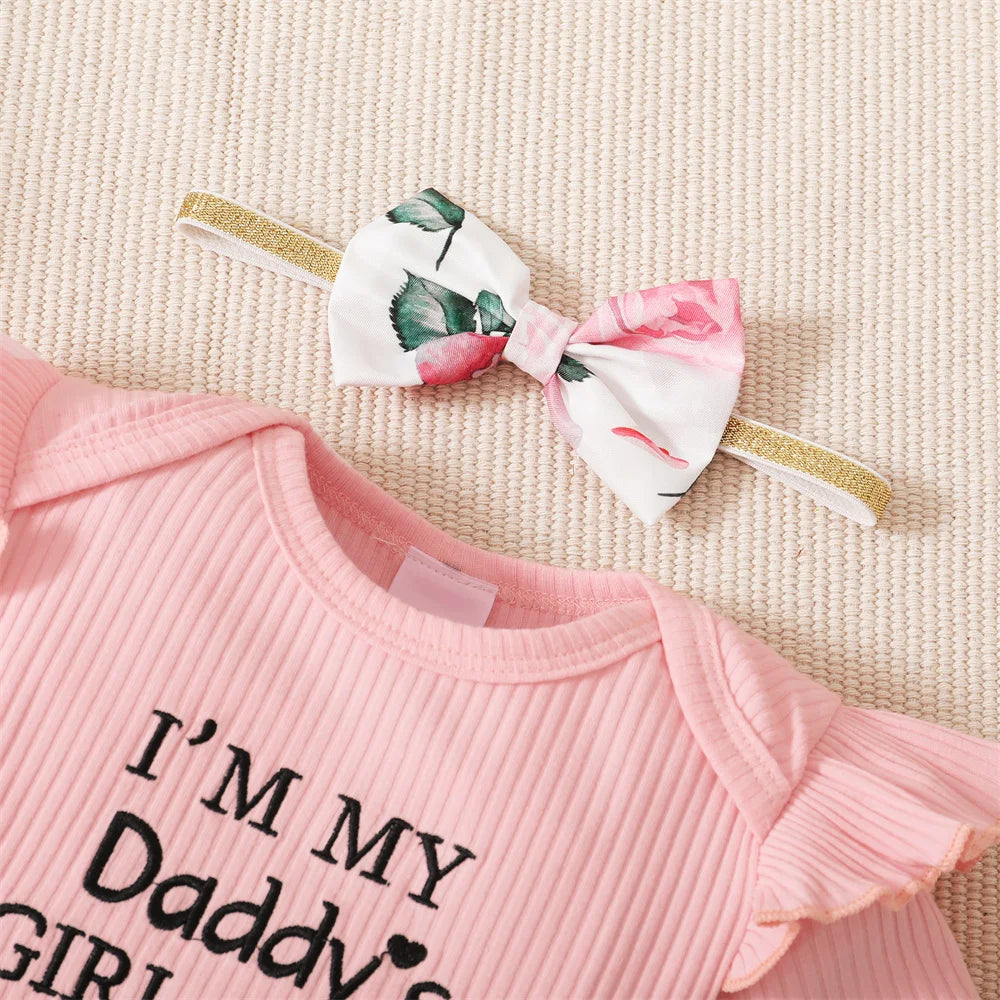 0-18 Monate Kleinkind Baby Mädchen 3-teiliges Kostüm-Set Neugeborenes Baby Mädchen Rüschen Kurzarm Strampler + kurze Hose Rock Kleinkind Mädchen Set