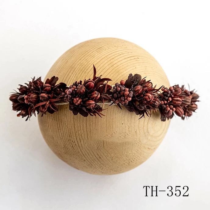 Newborn Headband for Photography Props Flower Baby Girl Tieback Flowers Pearl Wreath Newborn Photography Infant Hair Accessories