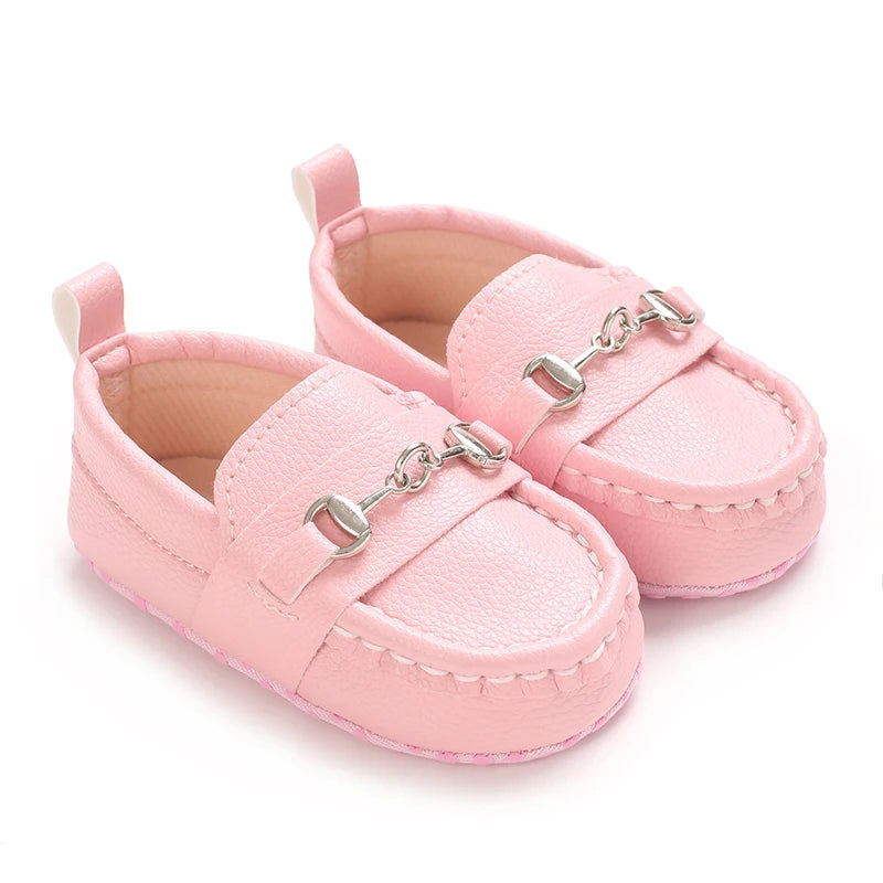 Spring and Autumn Baby Soft Bottom Anti slip Wear resistant Fashion Versatile Indoor and Outdoor Bean Shoes PU Upper