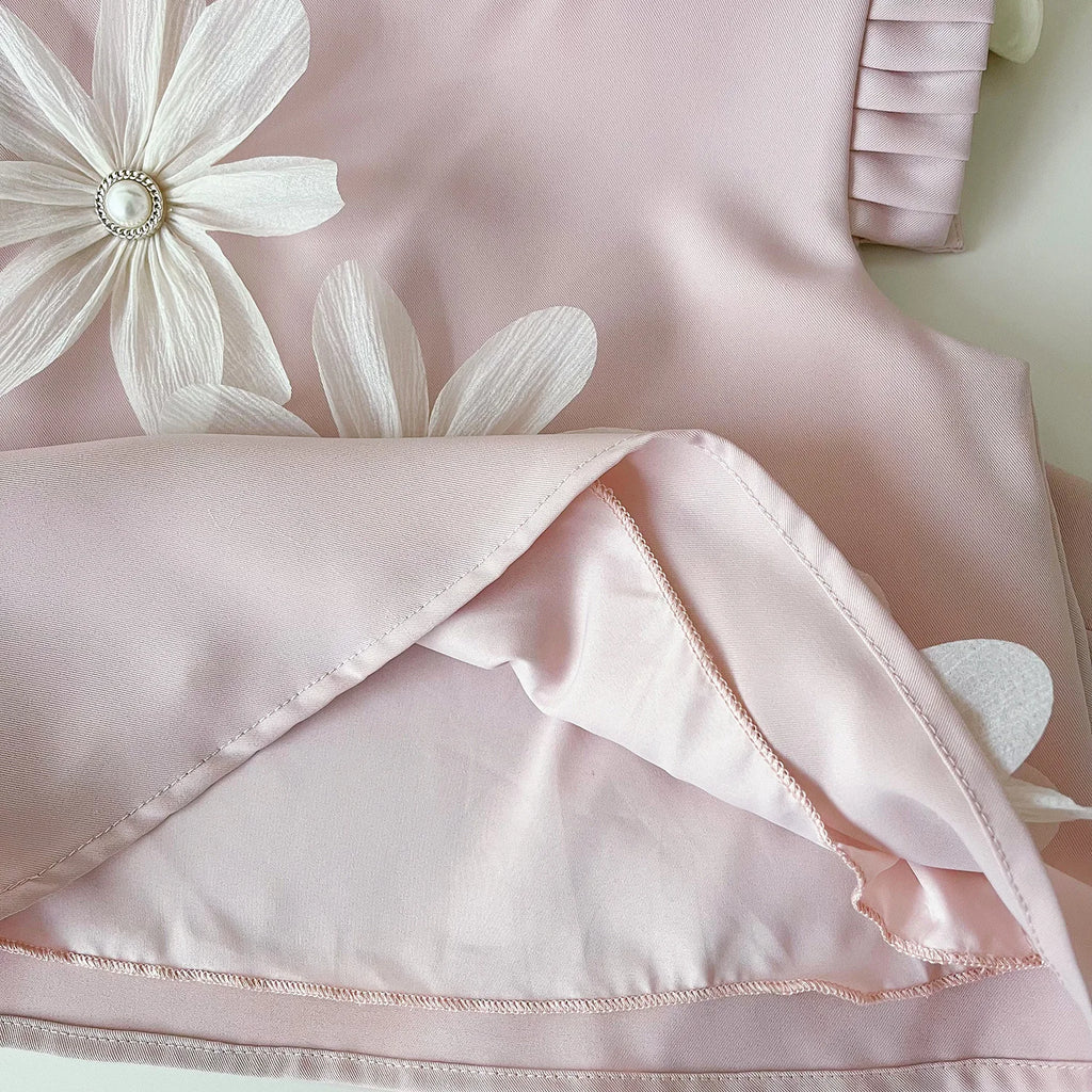 Kinderanzug für Mädchen Sommer Niedlich Drei Blumen Kurzarm-T-Shirt + Shorts 2-teilige Sets Freizeit-Outfit Baby Kinder Kleidung