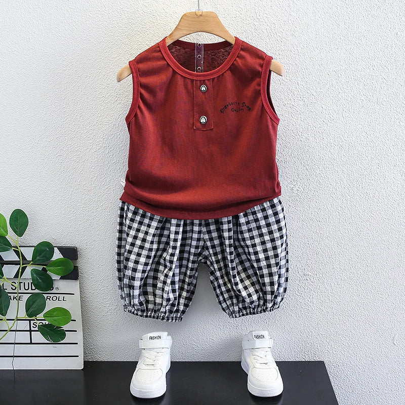 Baby Boys Clothing Sets Newborn Clothes Suit Stripe Cotton Short Sleeve T-shirt +Pants 2pcs Girls Summer Outfits