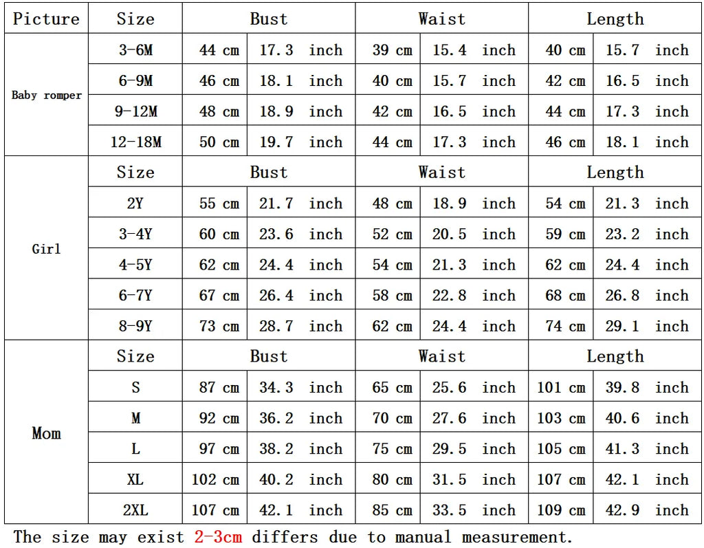 Mother Daughter Dress Summer Children's Clothing Beach Girls Dresses Vestido Baby Romper Family Matching Outfits Women Jumpsuit