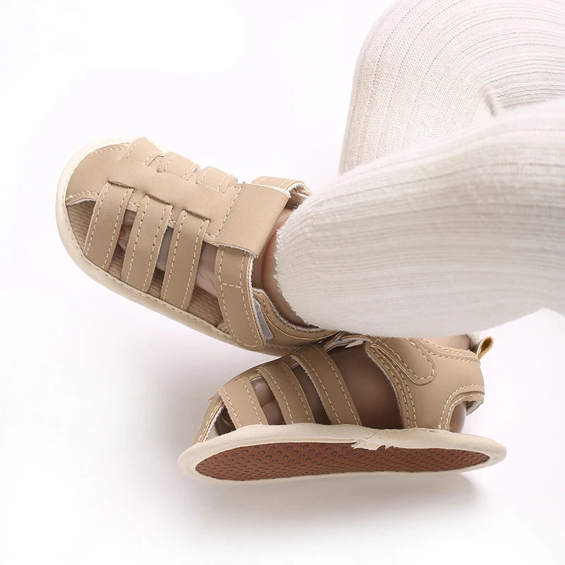 Baby Shoes Summer Collection For Boys Aged 0-1 Including Ankle Sandals and Baby Walking Shoes