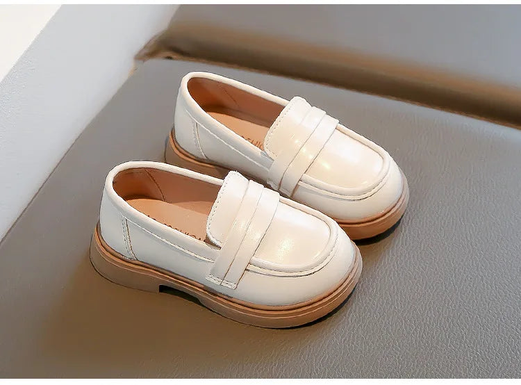 Children Leather Shoes for Boys Girls Kids Loafers Slip-on School Flats Casual Sneakers for Wedding Formal Occasions Party 23-35