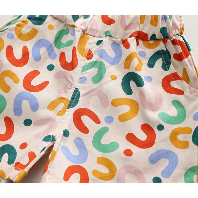 Nuevo Traje de Ropa de Verano para Bebés, Conjuntos Infantiles, Camisa de Letras de Moda para Niños, Pantalones Cortos, 2 Piezas/Conjuntos, Disfraz Casual para Niños Pequeños, Chándales para Niños
