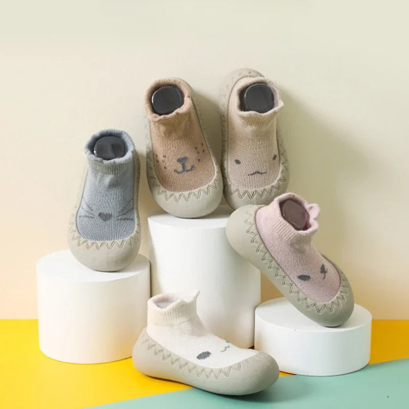 Baby Walking Shoes with Soft Soles, Anti Slip and Breathable Socks, Indoor and Outdoor Boys and Girls Odor Resistant Floor Shoes