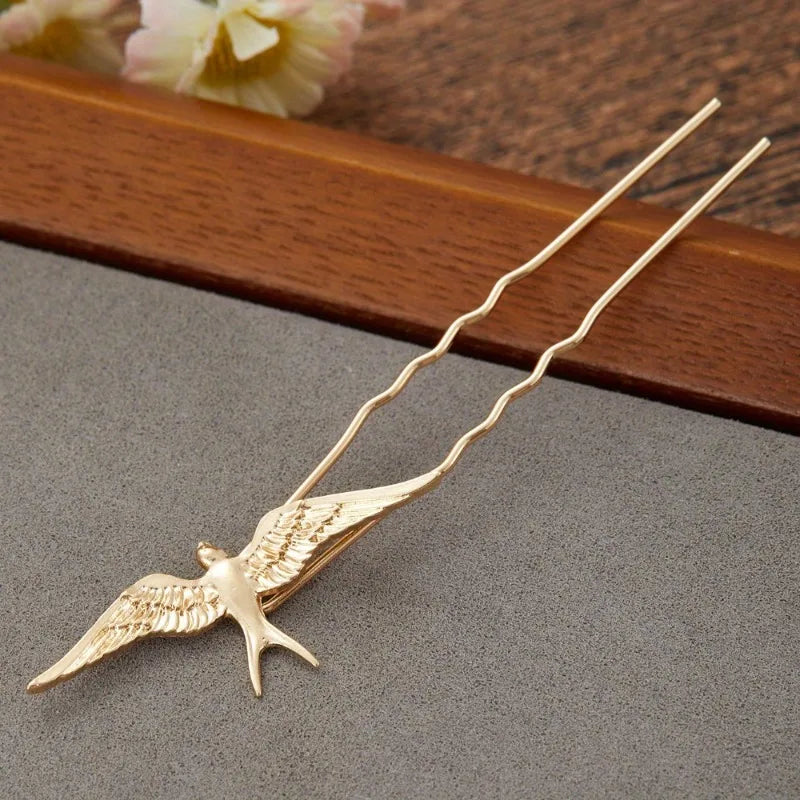 Vogel-Haarnadeln Damen Blätter Haarnadeln Metall Haarspange Clip Hochzeit Brautschmuck Accessoires Hochzeit Frisur Design Werkzeuge