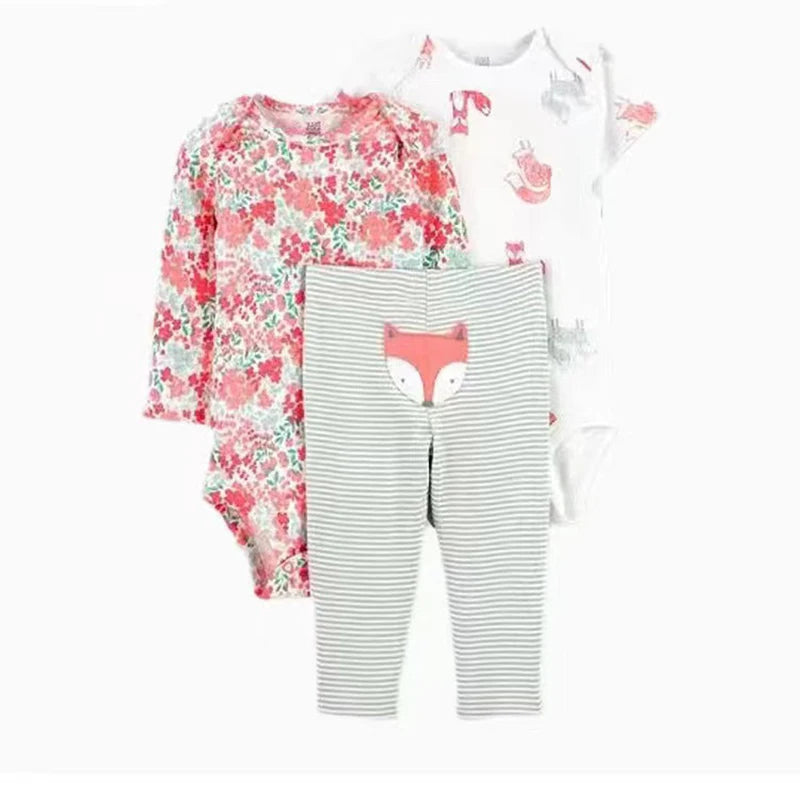 2025 Baby Mädchen Kleidung Herbst Frühling Neugeborenen Outfit Baumwoll-Body Oberteil und Hose Set Kinder Kleinkind Kleidung 6-24M