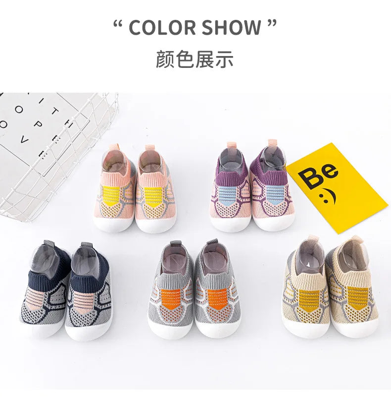 Baby Schuhe Anti-Rutsch Atmungsaktive Krabbelschuhe mit Gummisohle für Kinder Jungen Mesh-Schuhe Weiche Sohle Baby Mädchen