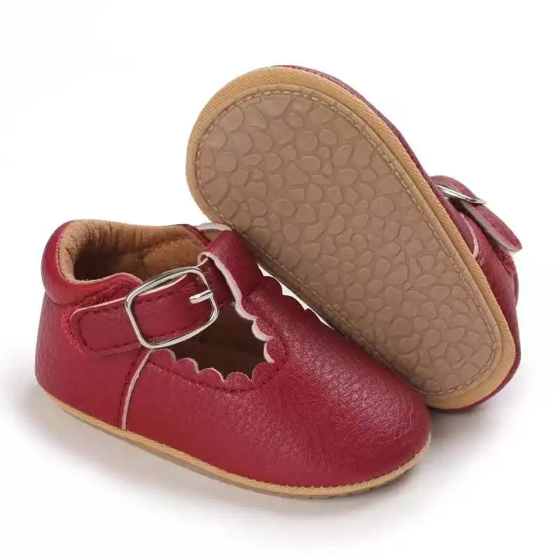 Zapatos de Bebé Clásicos Rayas Cuero Niño Niña Multicolor Suela de Goma Antideslizante Primeros Pasos Mocasines de Bebé