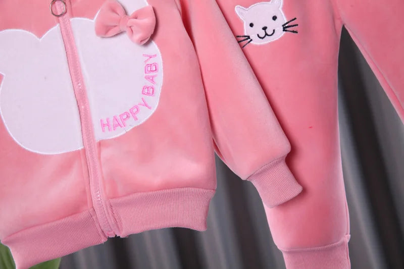 Baby Girl Clothes Children Clothing Set 2pcs Hoodie Cartoon Kids Girls Outfit Sets Toddler Cotton Long Sleeve Tops Pants Suit